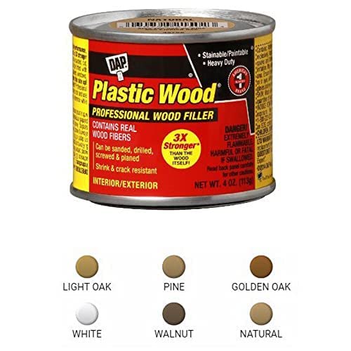 DAP 21400 Plastic Wood Solvent Raw Building Material for Home Renovation Projects, 4 oz, Light Oak
| DAP 21400 Plastic