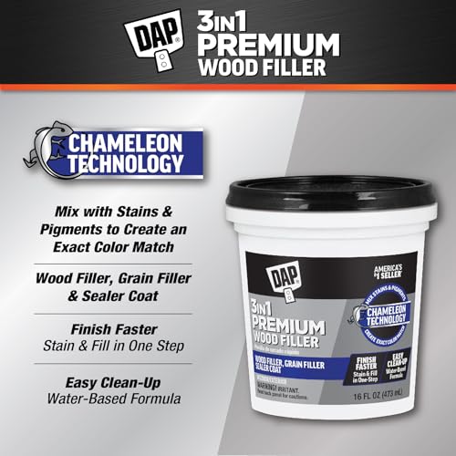 DAP Products Premium Wood Filler, White for Wood Repair and Restoration 
| DAP Products Premium Wood Filler, White for